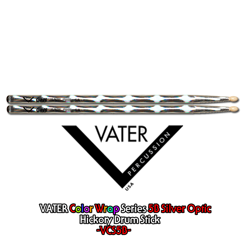 [★드럼채널★] Vater Color Wrap Series -5B Silver Optic- /VCS5B
